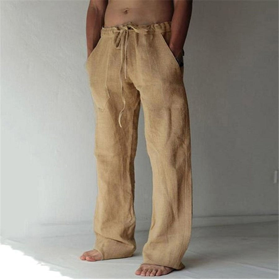 Benjamin - Pantalon homme lin casual uni