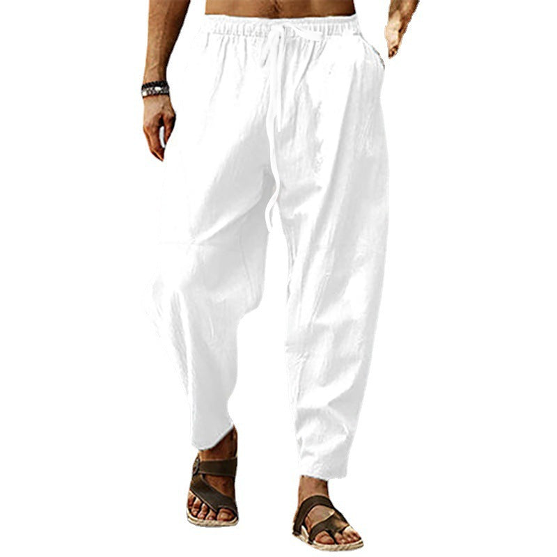 Titus - pantalon de plage homme avec poches coton lin