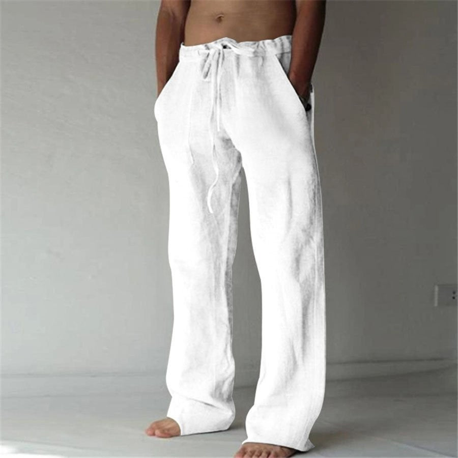 Benjamin - Pantalon homme lin casual uni