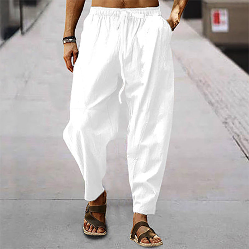 Titus - pantalon de plage homme avec poches coton lin