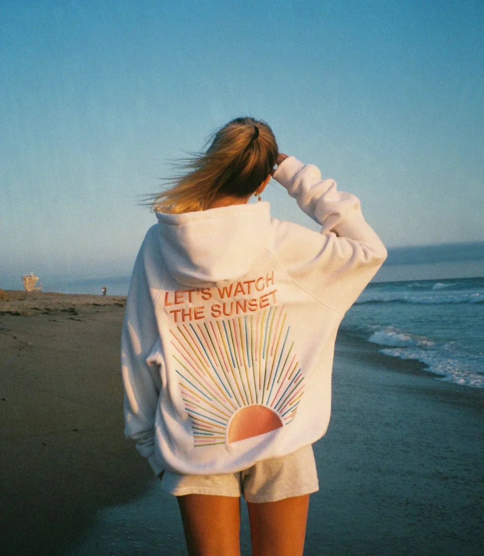 Katie - Sweat capuche Sunset femme élégant