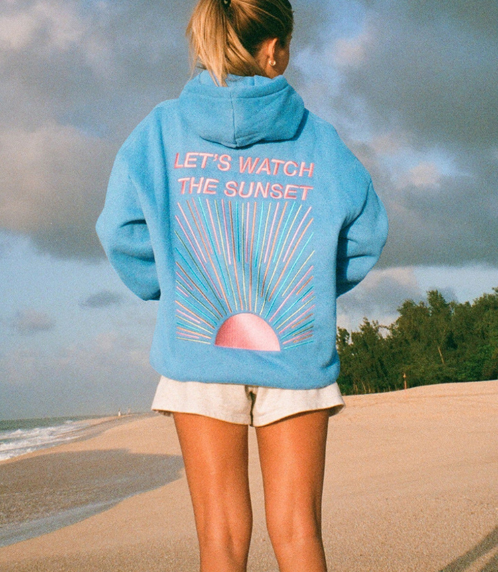 Katie - Sweat capuche Sunset femme élégant