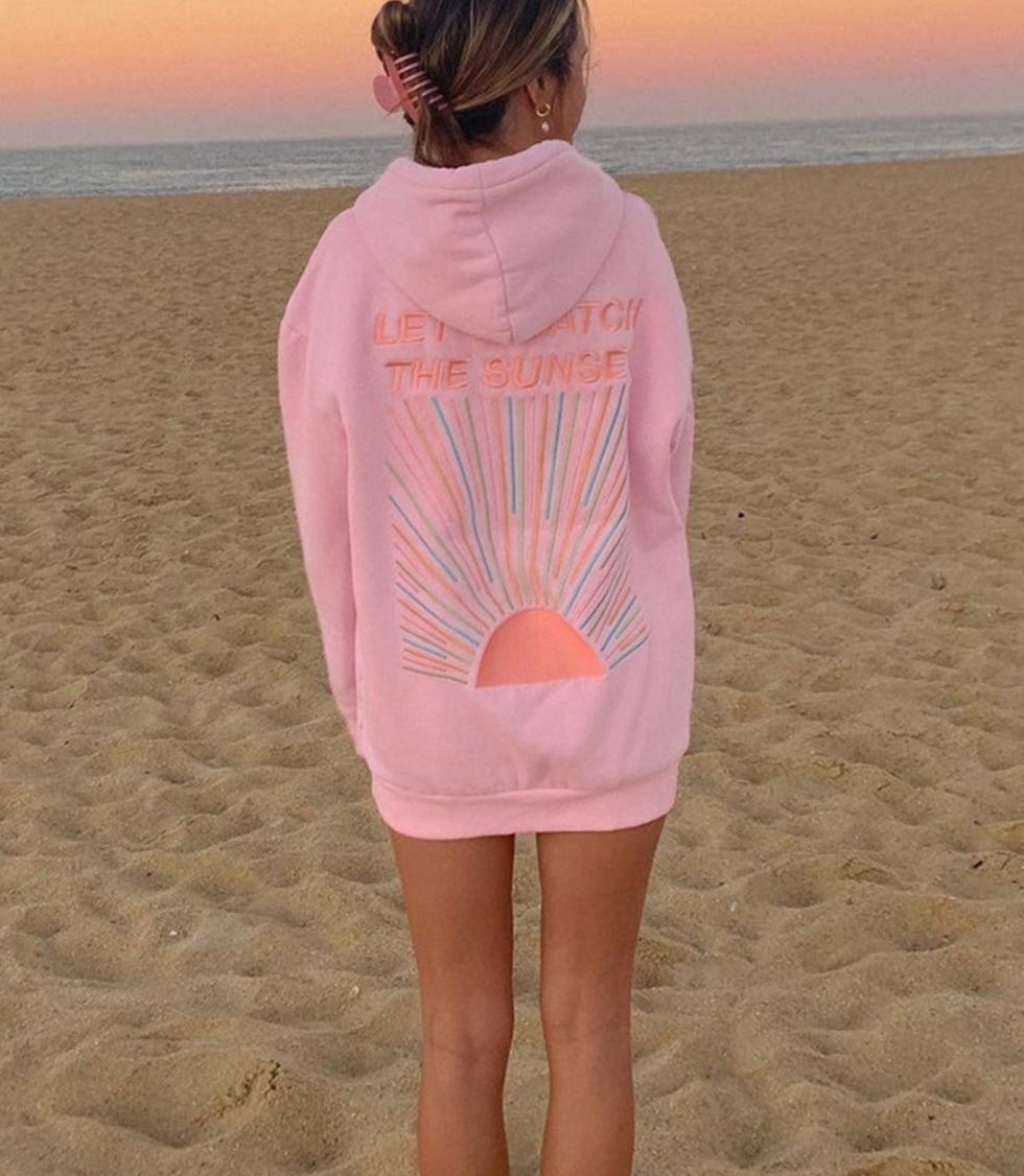 Katie - Sweat capuche Sunset femme élégant