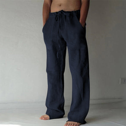 Benjamin - Pantalon homme lin casual uni