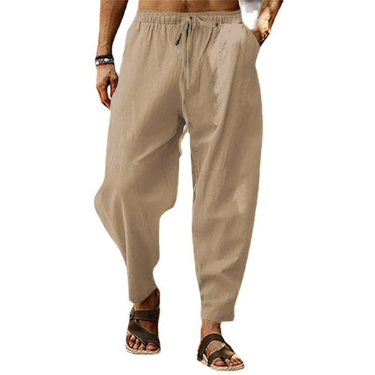 Titus - pantalon de plage homme avec poches coton lin